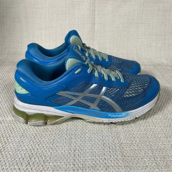 ASICS Gel Kayano 26 Blue Running Shoe Blue Womens 10.5 - Picture 4 of 14